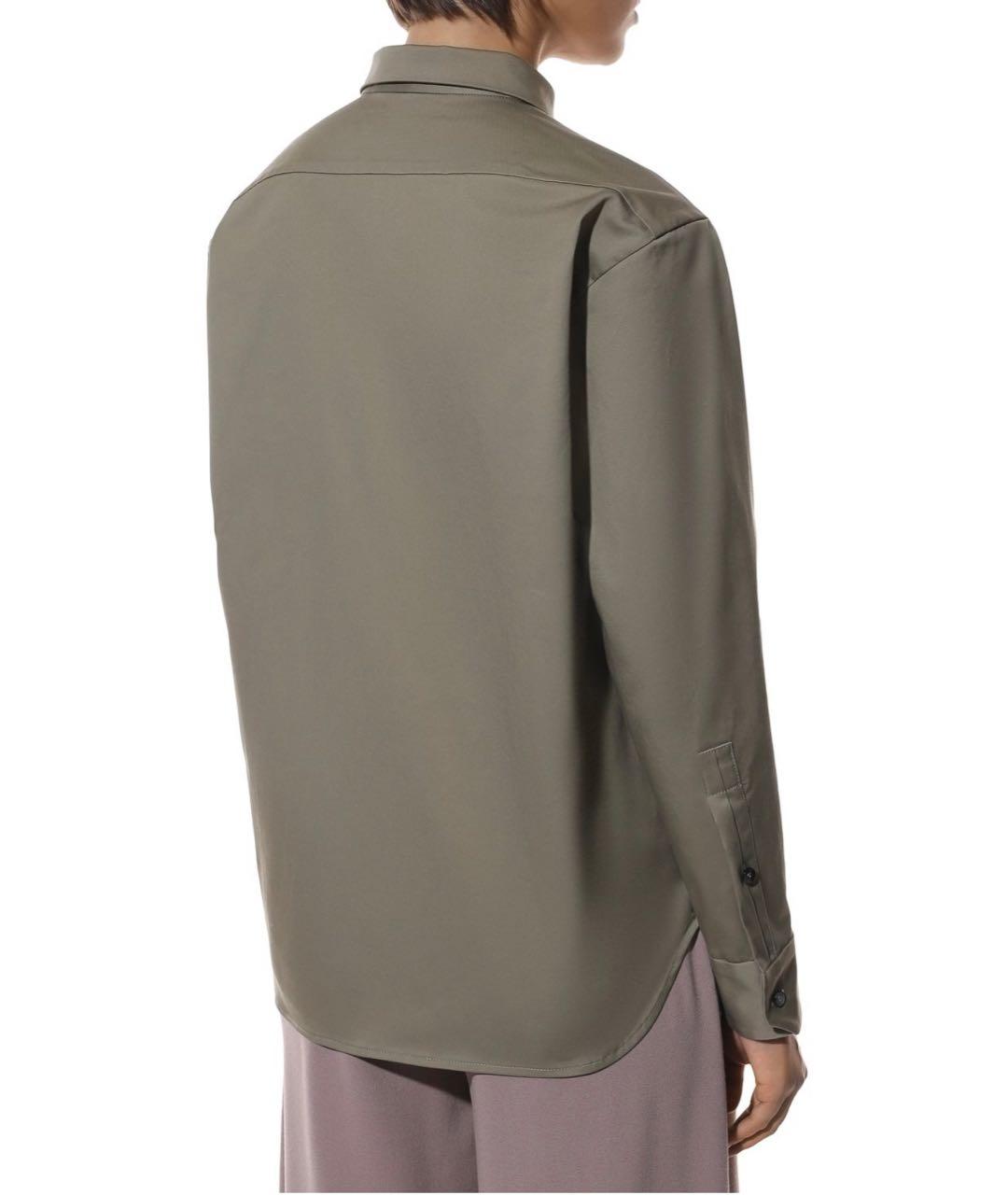 PERVERT Хаки хлопковая рубашка, фото 4