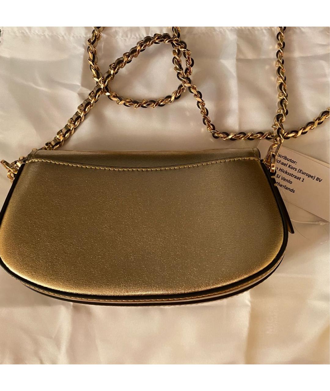 MICHAEL MICHAEL KORS Золотая сумка через плечо, фото 3