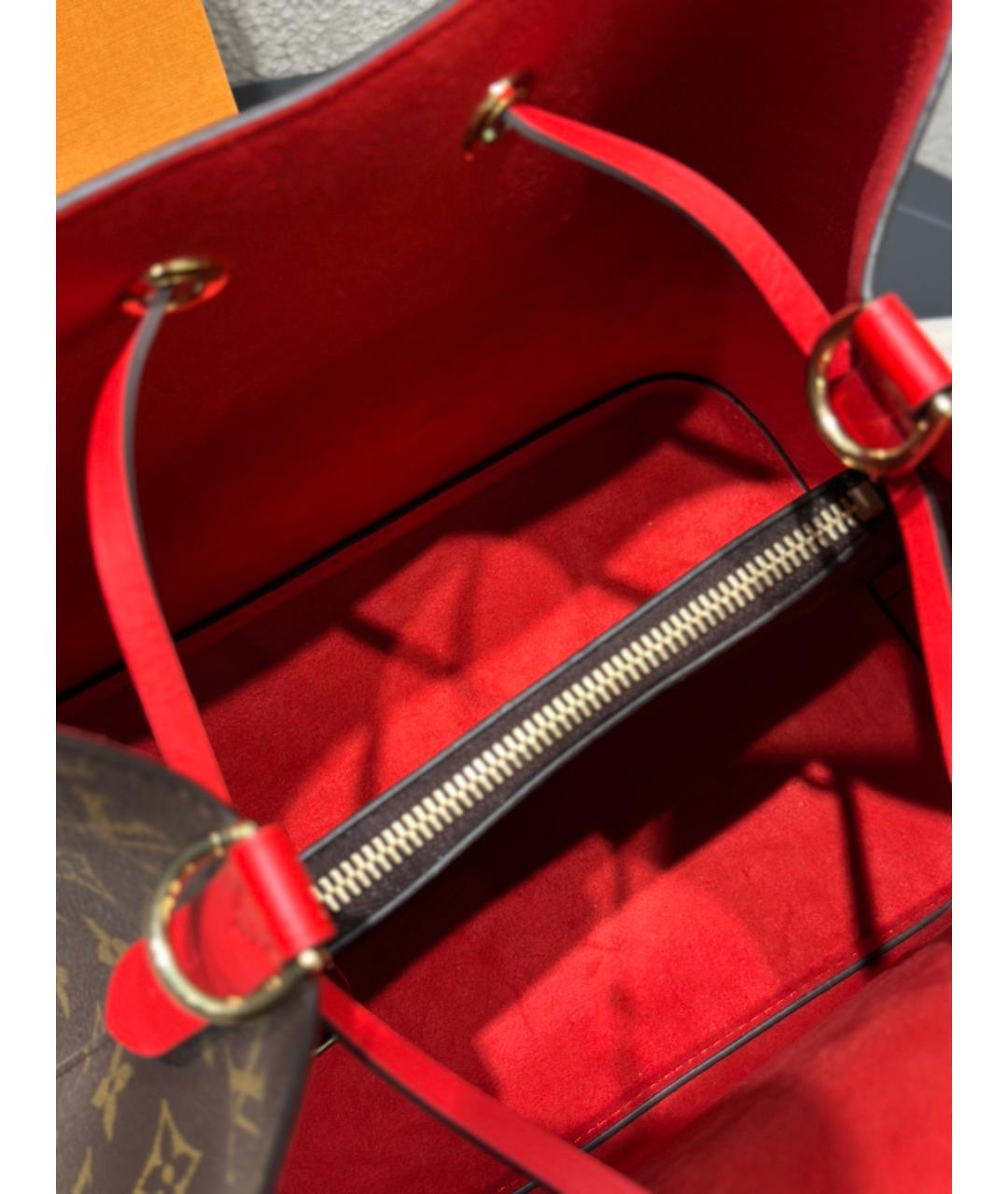 LOUIS VUITTON Коричневая сумка тоут из искусственной кожи, фото 8