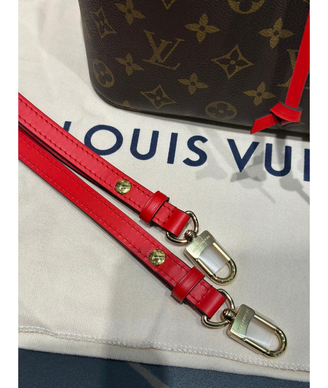 LOUIS VUITTON Коричневая сумка тоут из искусственной кожи, фото 9