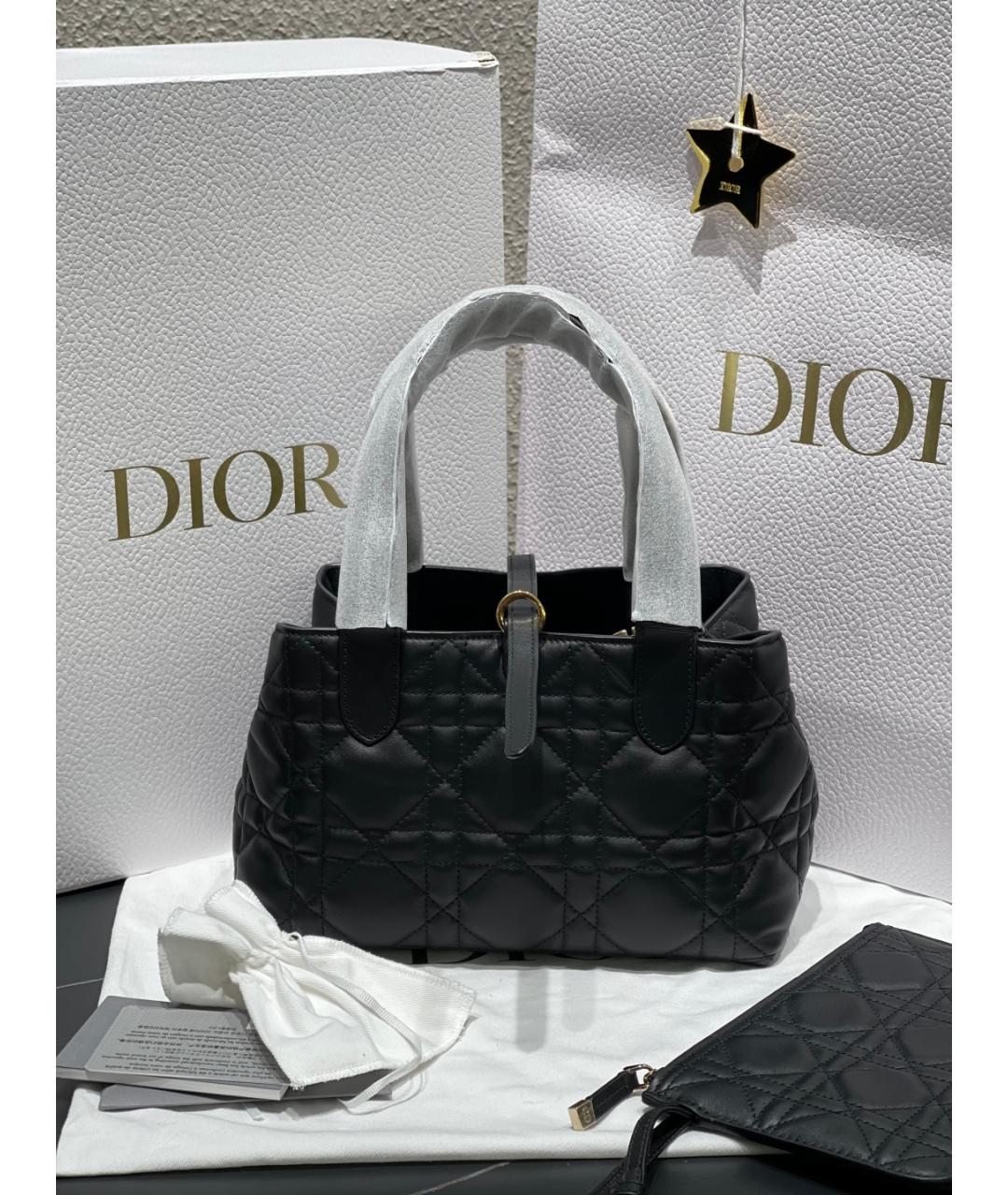DIOR HOMME Черная кожаная сумка с короткими ручками, фото 9
