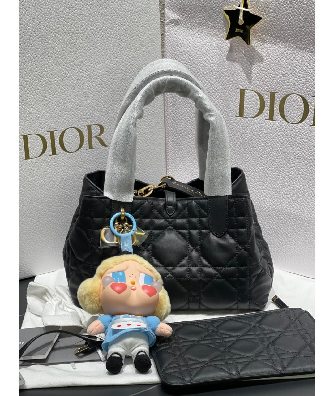 DIOR HOMME Черная кожаная сумка с короткими ручками, фото 7