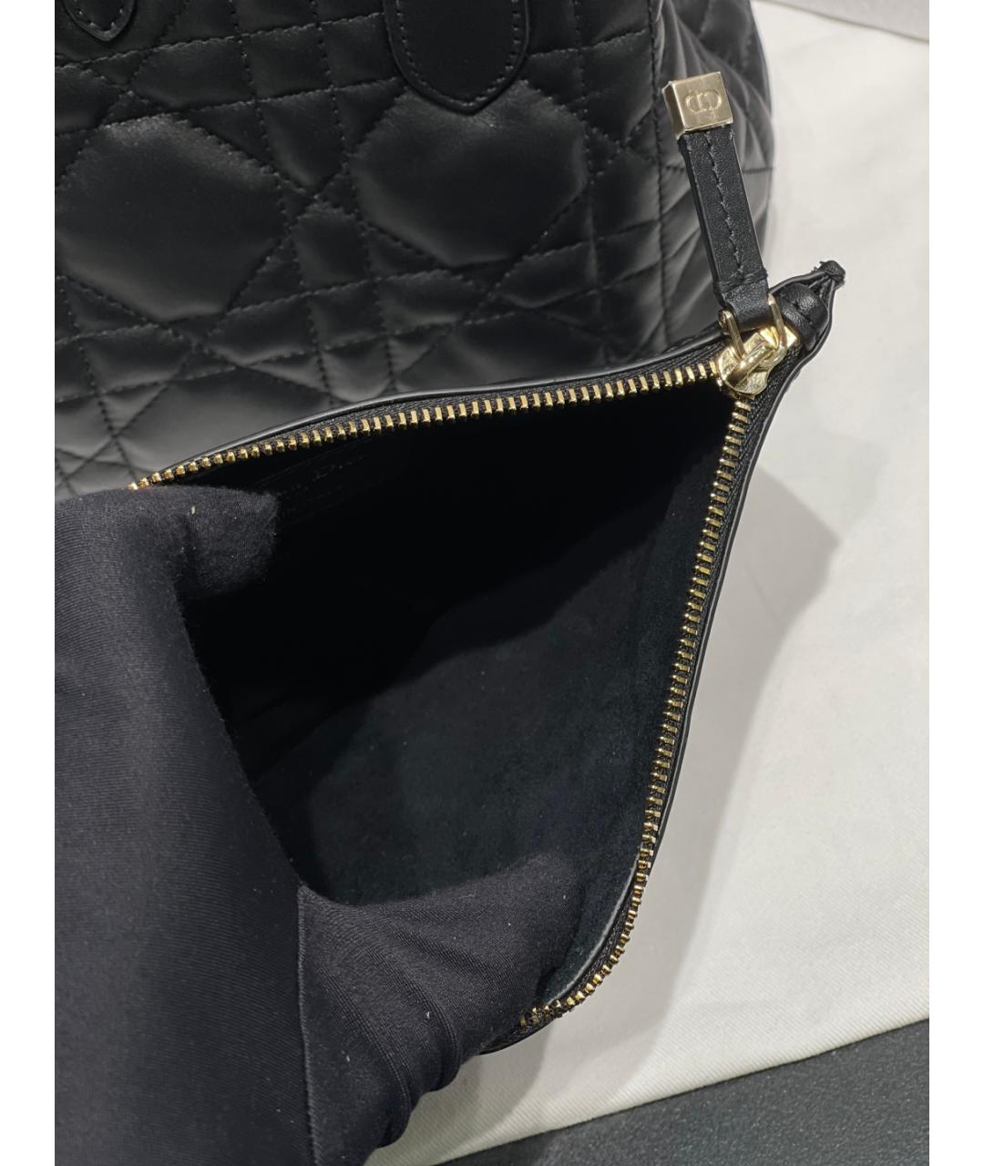 DIOR HOMME Черная кожаная сумка с короткими ручками, фото 6
