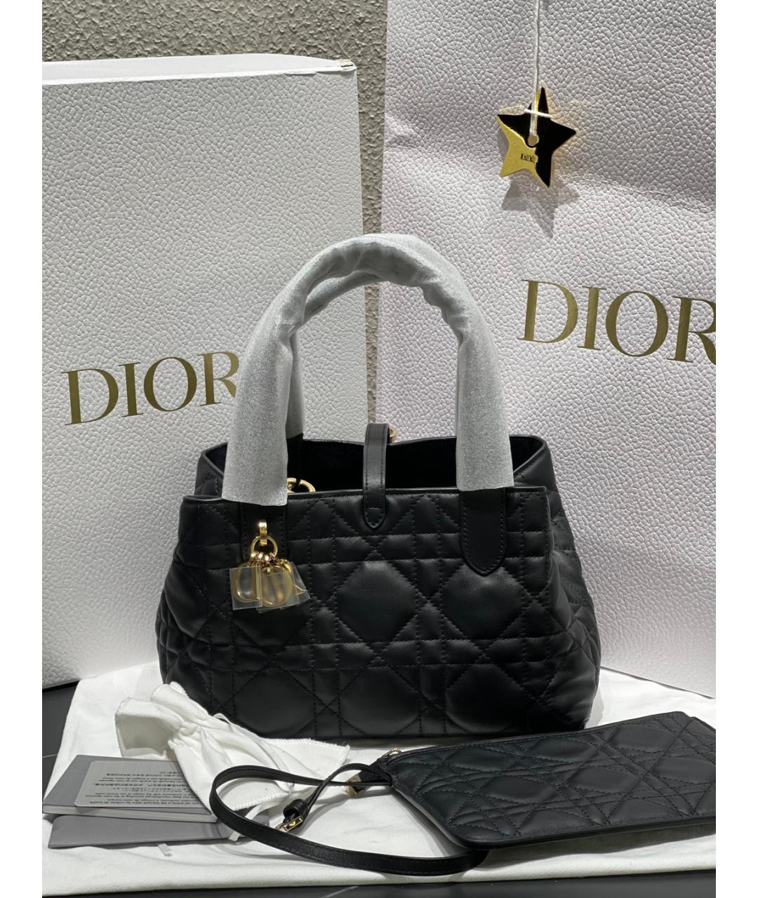 DIOR HOMME Черная кожаная сумка с короткими ручками, фото 10
