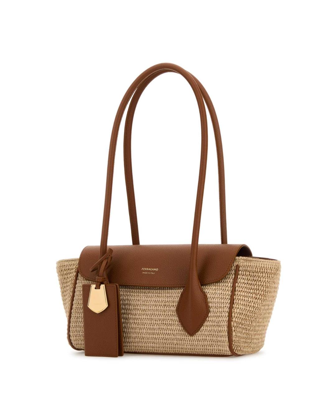 FERRAGAMO Бежевая сумка тоут, фото 1