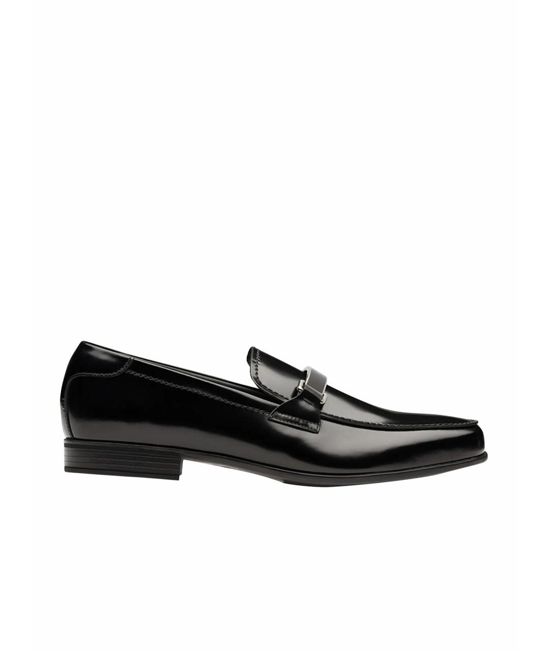 PRADA Черные кожаные лоферы, фото 1
