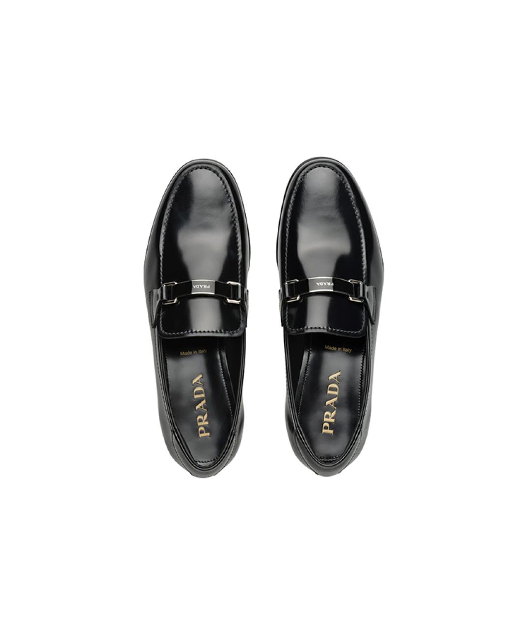 PRADA Черные кожаные лоферы, фото 3