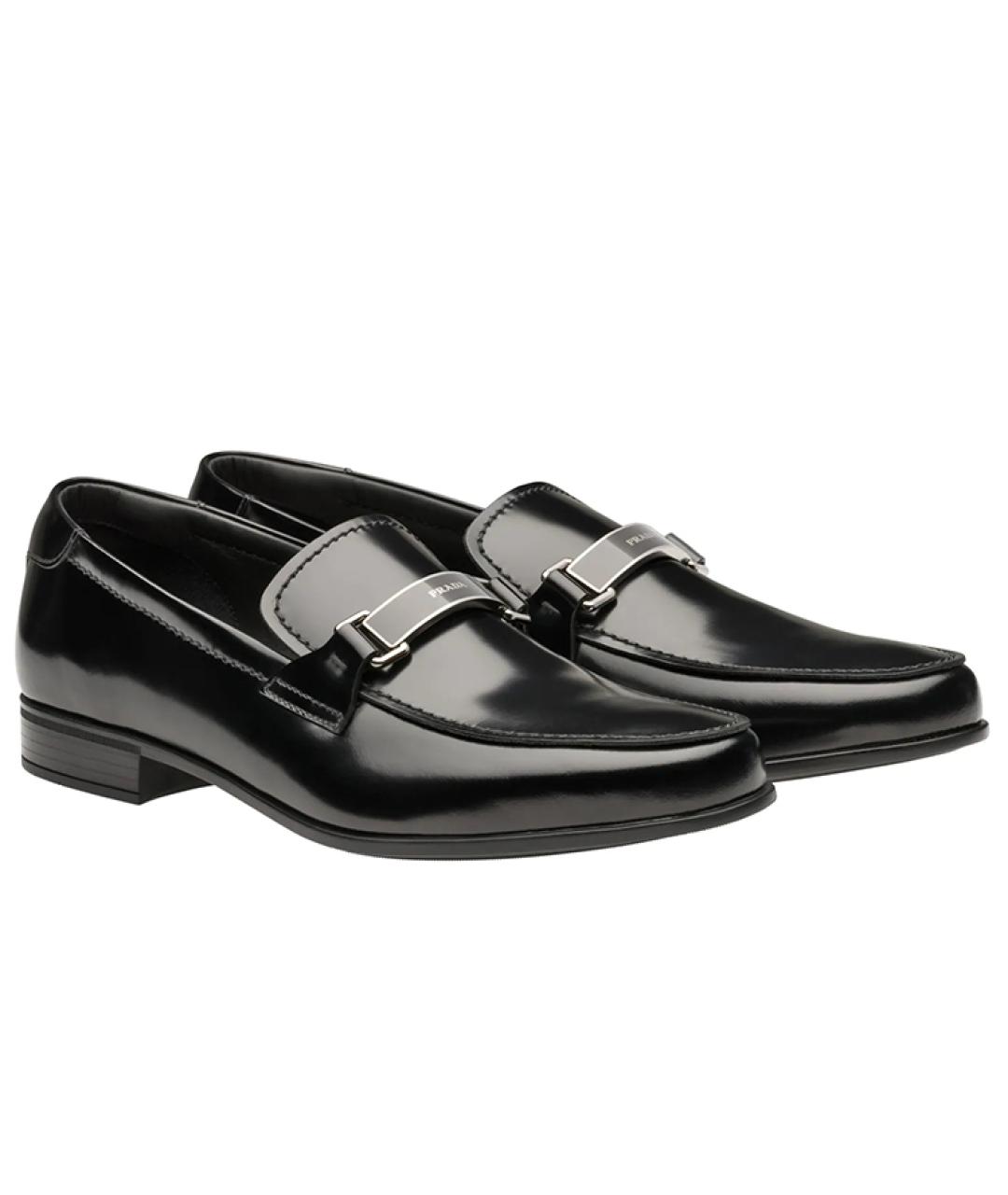PRADA Черные кожаные лоферы, фото 2