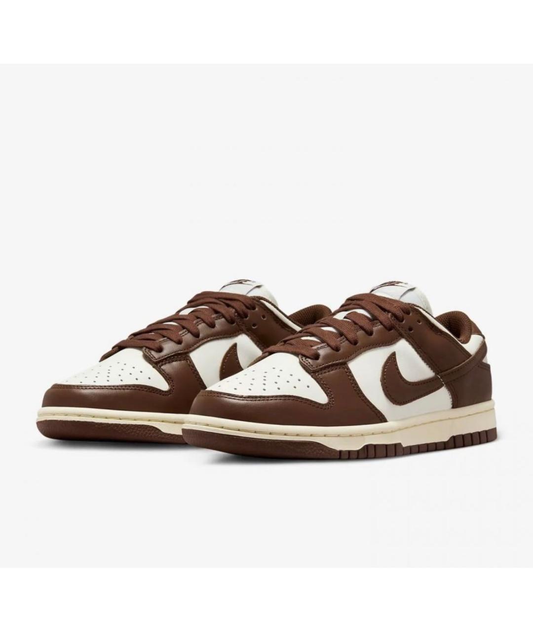 NIKE Коричневые кожаные кроссовки, фото 5