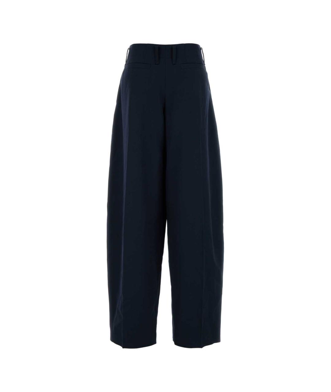 ALEXANDER MCQUEEN Синие шерстяные прямые брюки, фото 2