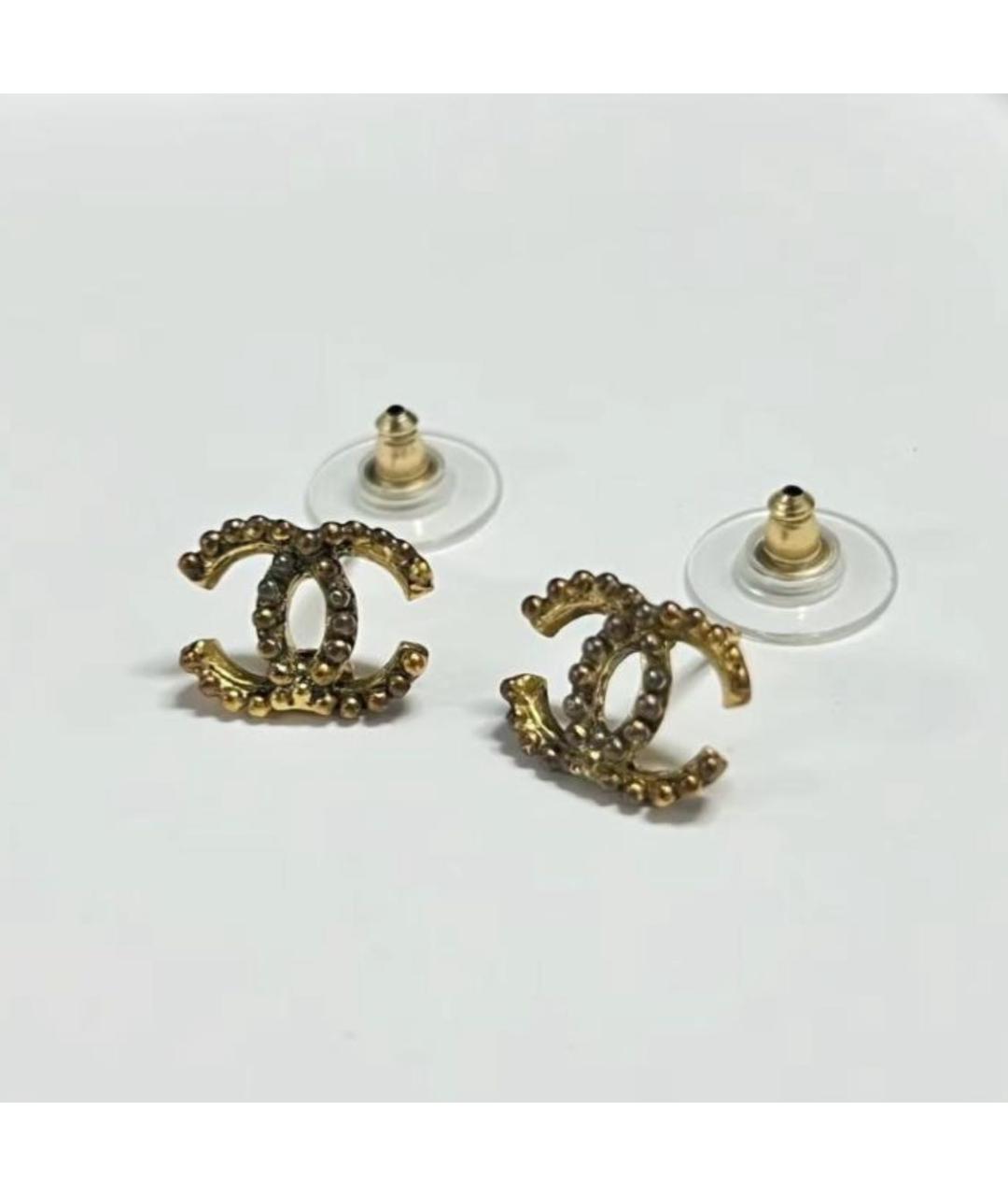 CHANEL Золотые серьги, фото 3