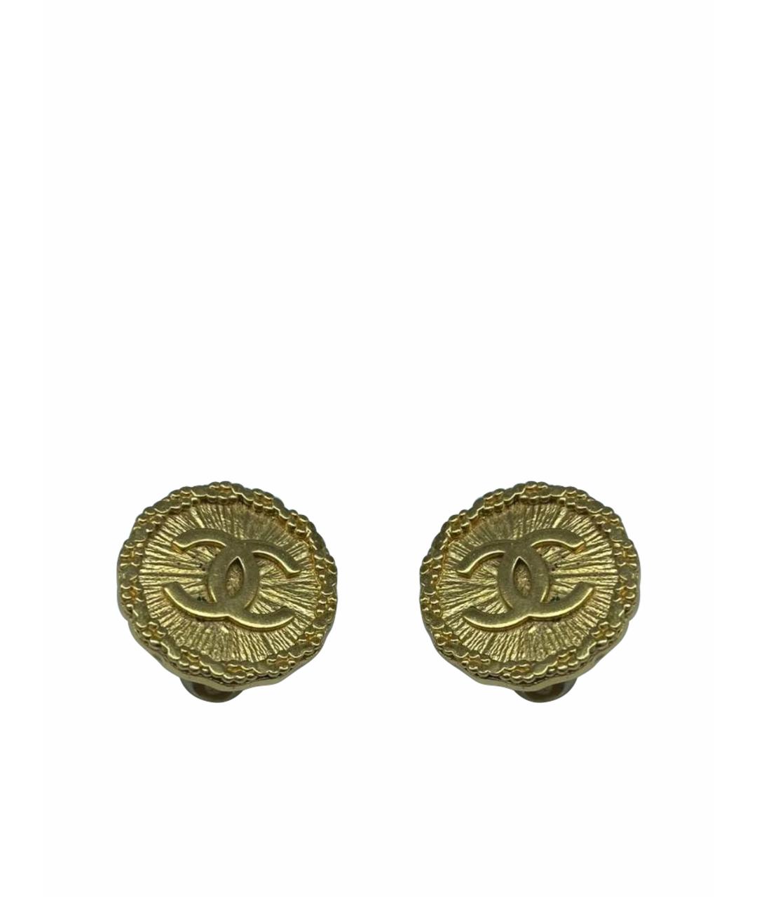 CHANEL Золотые клипсы, фото 1