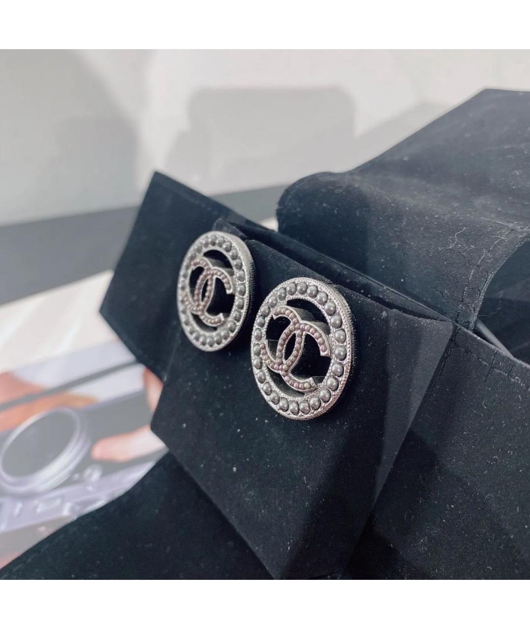 CHANEL Серебряные серьги, фото 3