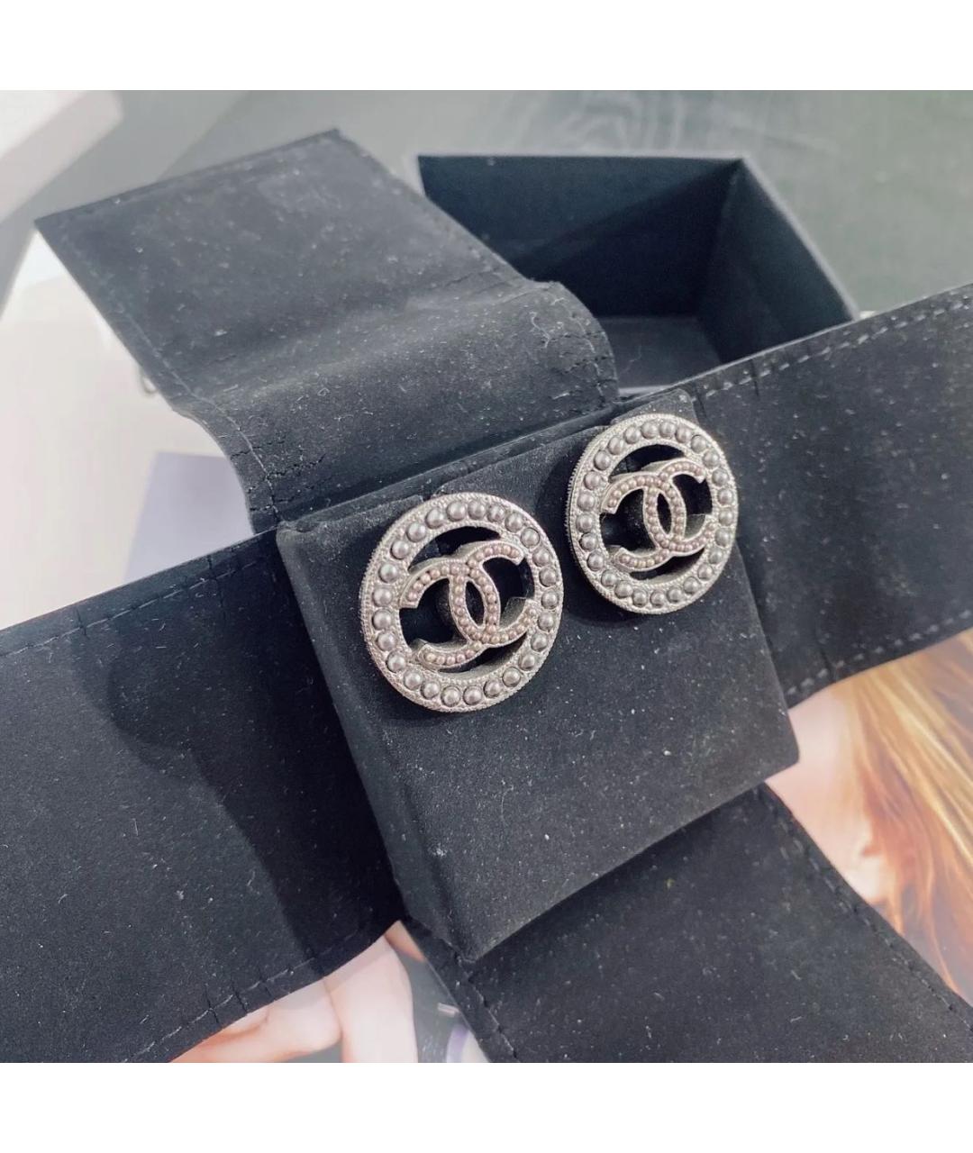 CHANEL Серебряные серьги, фото 2