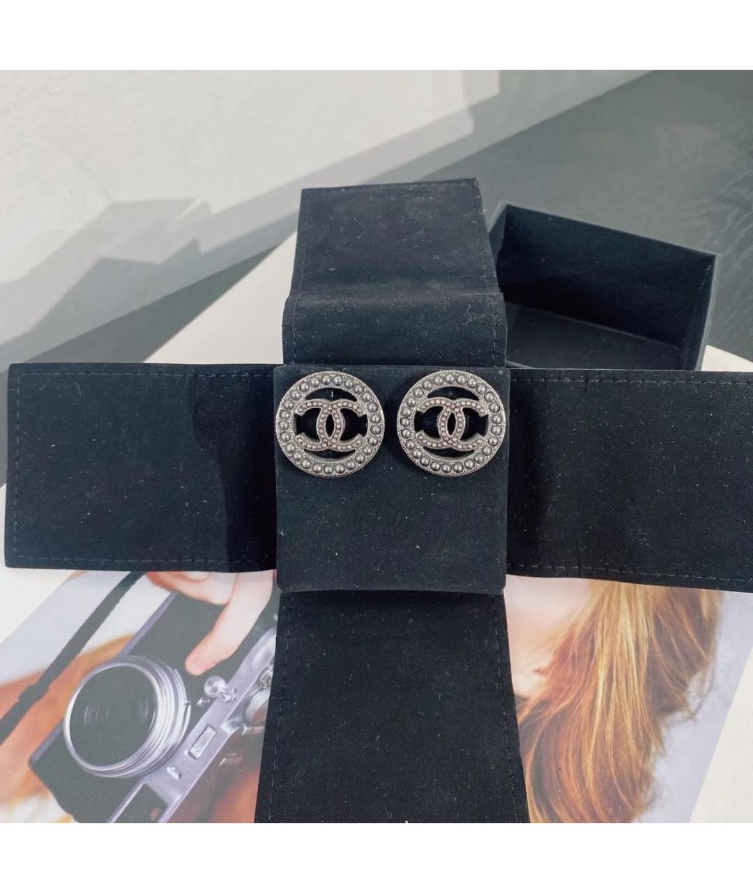 CHANEL Серебряные серьги, фото 7