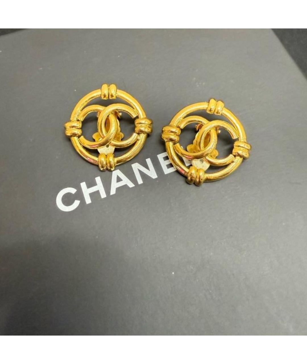 CHANEL Золотые клипсы, фото 7