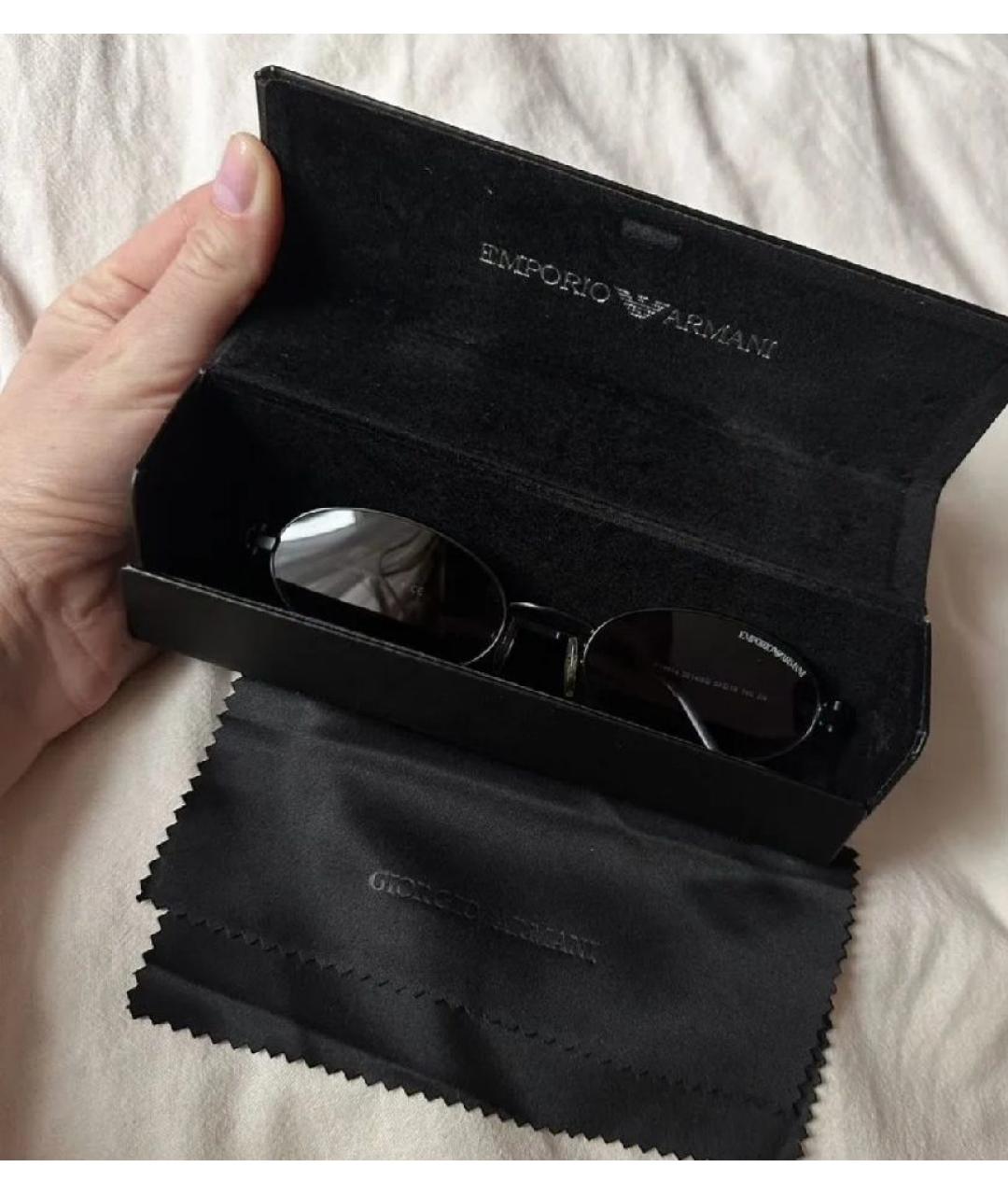 EMPORIO ARMANI Черные пластиковые солнцезащитные очки, фото 5