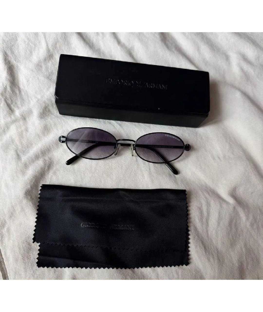 EMPORIO ARMANI Черные пластиковые солнцезащитные очки, фото 6