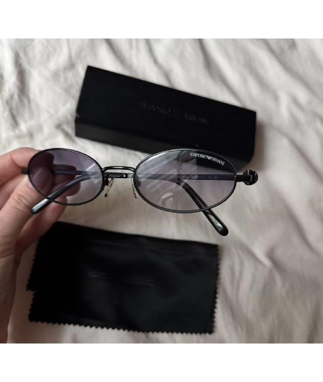 EMPORIO ARMANI Черные пластиковые солнцезащитные очки, фото 2