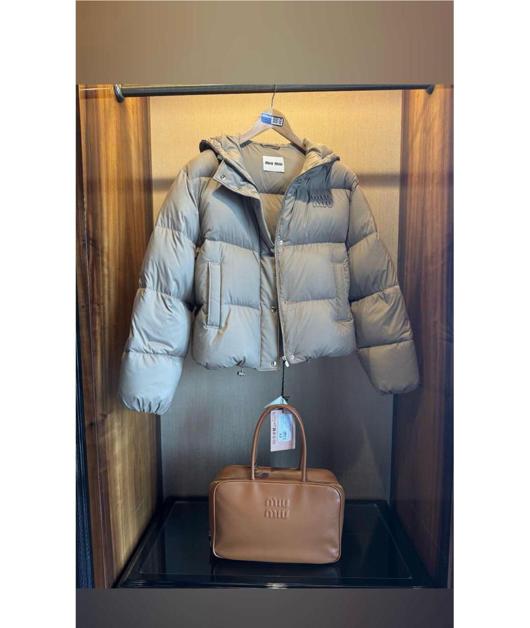MIU MIU Бежевый пуховик, фото 5