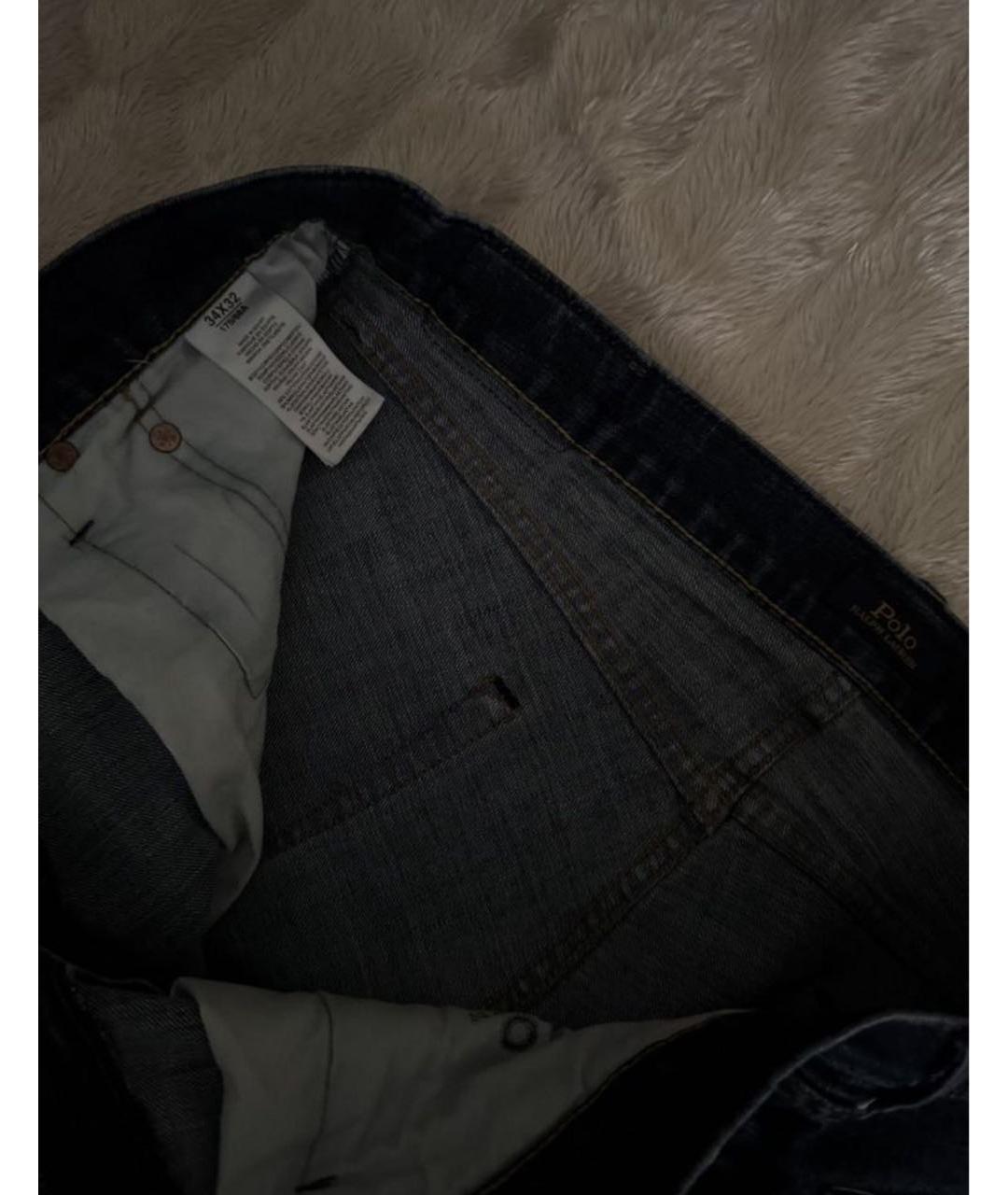 POLO RALPH LAUREN Темно-синие хлопковые прямые джинсы, фото 5