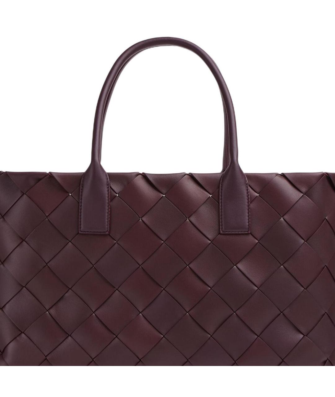 BOTTEGA VENETA Бордовая сумка с короткими ручками, фото 5