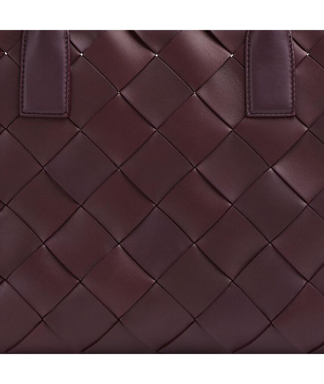 BOTTEGA VENETA Бордовая сумка с короткими ручками, фото 4