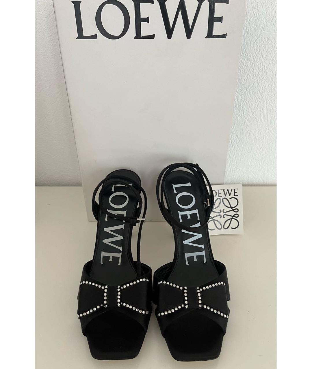 LOEWE Черные босоножки, фото 3