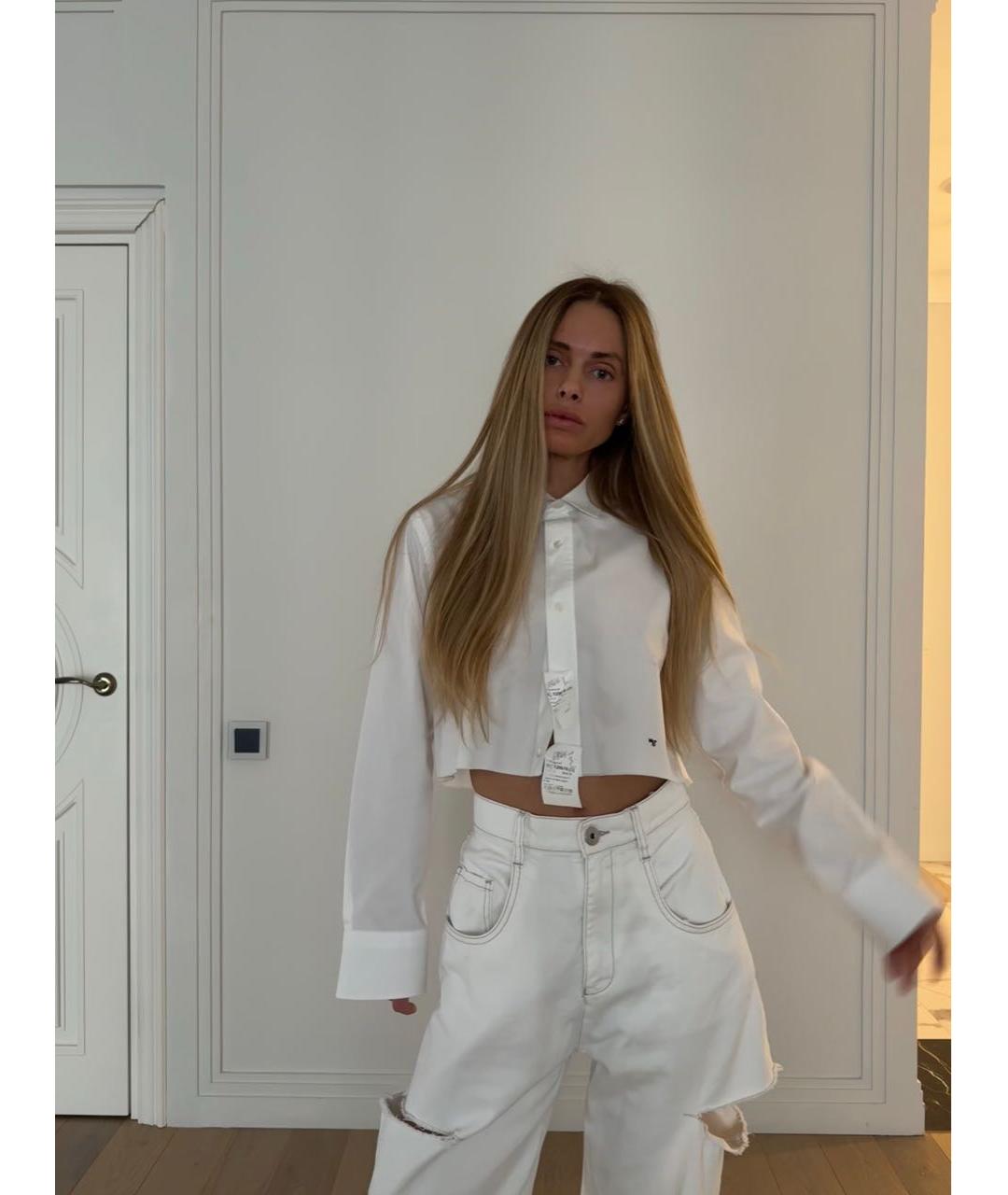 HOMMEGIRLS Белая хлопковая рубашка, фото 7