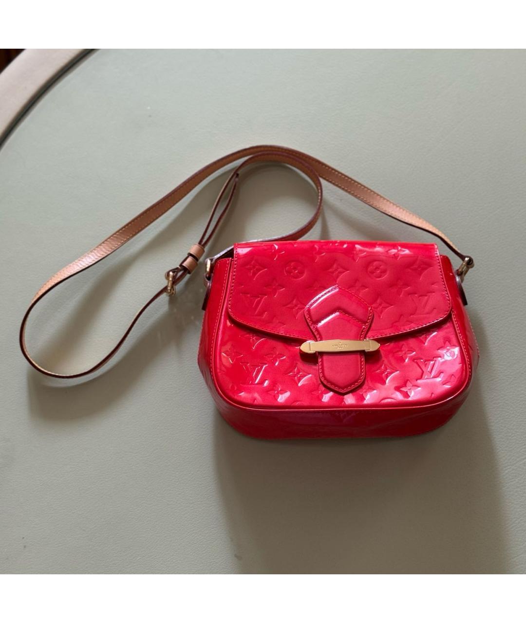 LOUIS VUITTON Красная сумка через плечо из лакированной кожи, фото 9