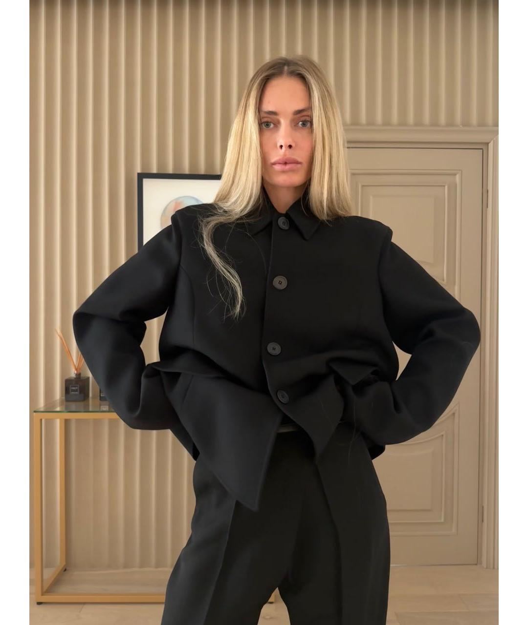 BALENCIAGA Черный шерстяной жакет/пиджак, фото 6