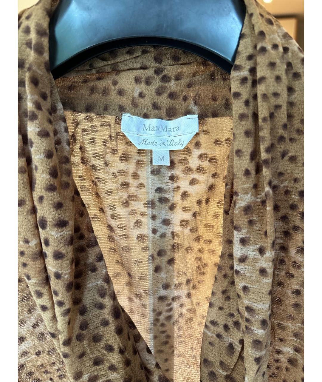 MAX MARA Коричневая полиэстеровая блузы, фото 3