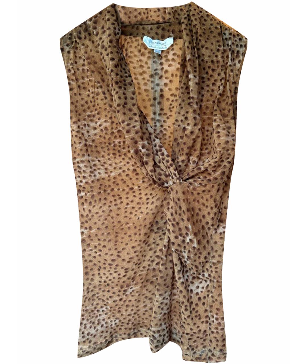 MAX MARA Коричневая полиэстеровая блузы, фото 1