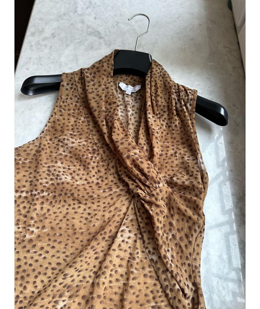 MAX MARA Коричневая полиэстеровая блузы, фото 4