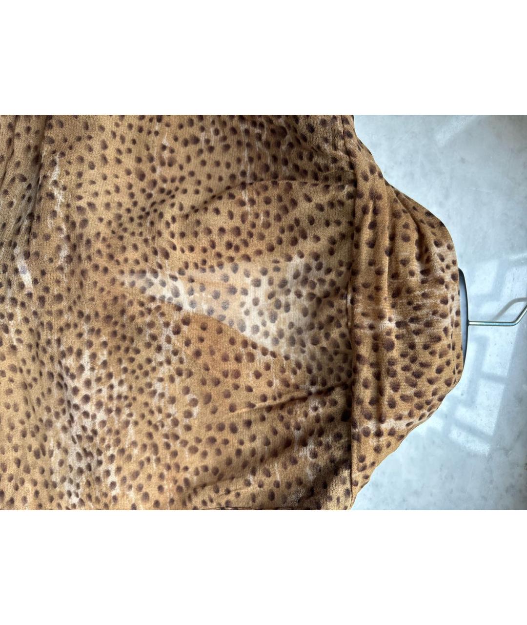 MAX MARA Коричневая полиэстеровая блузы, фото 6