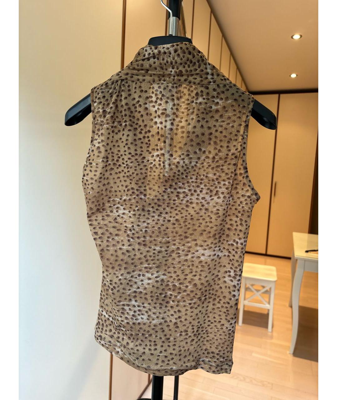 MAX MARA Коричневая полиэстеровая блузы, фото 2
