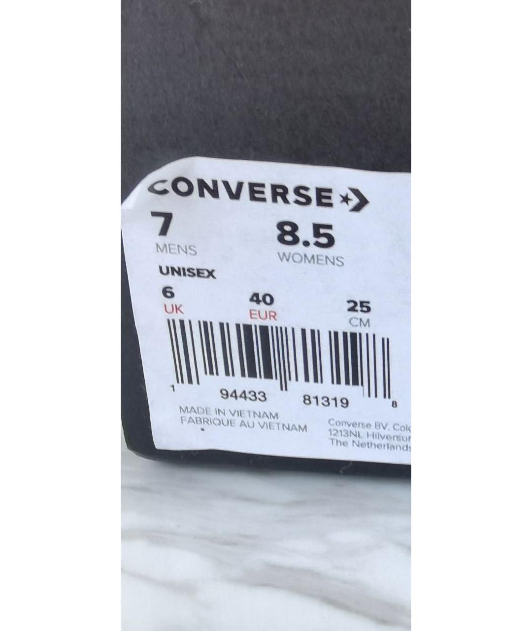CONVERSE Черные текстильные кеды, фото 7