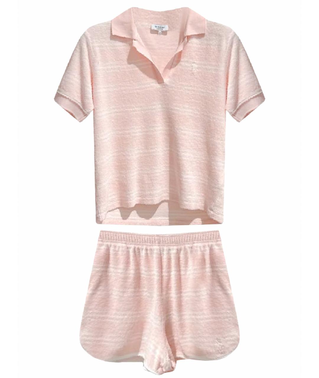 SPORTY AND RICH Розовый хлопковый спортивные костюмы, фото 1