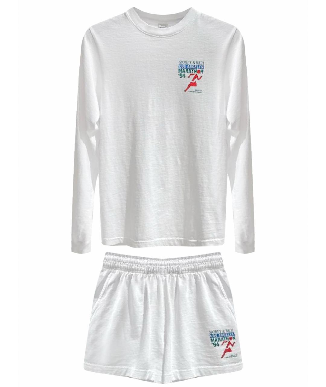 SPORTY AND RICH Белый хлопковый спортивные костюмы, фото 1