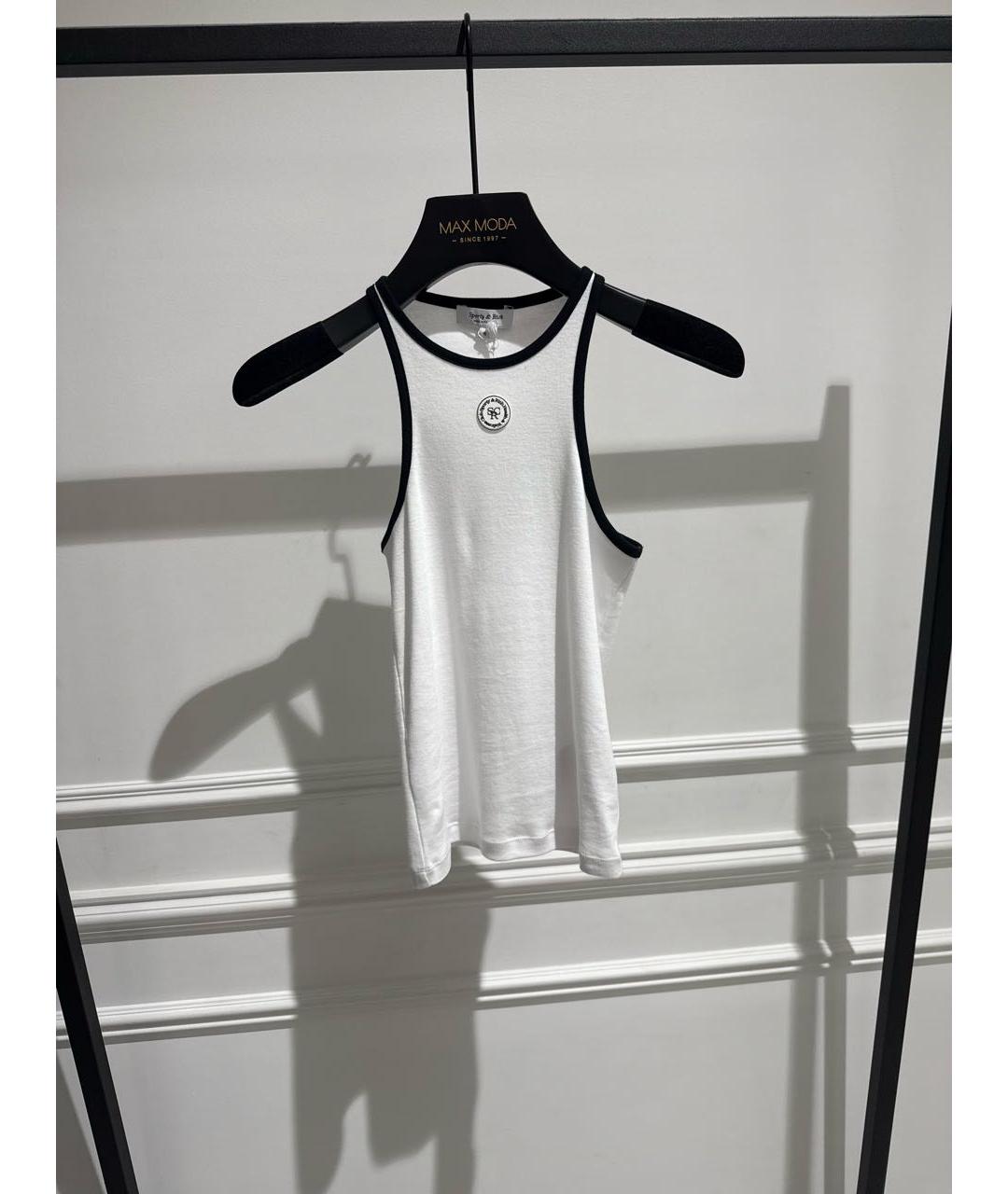 SPORTY AND RICH Белая хлопковая майка, фото 3