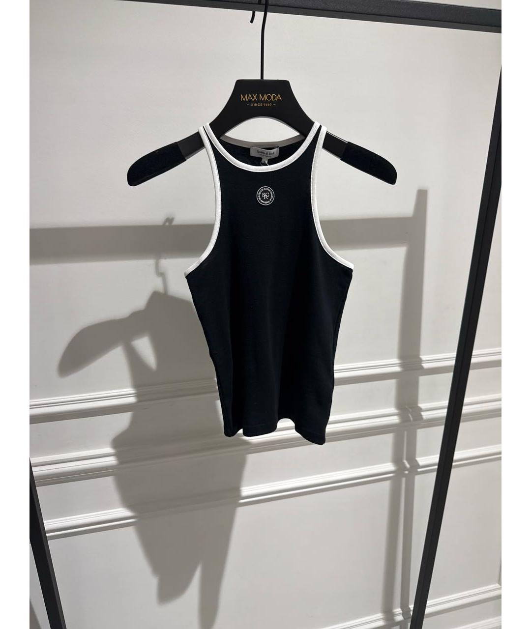 SPORTY AND RICH Черная хлопковая майка, фото 3
