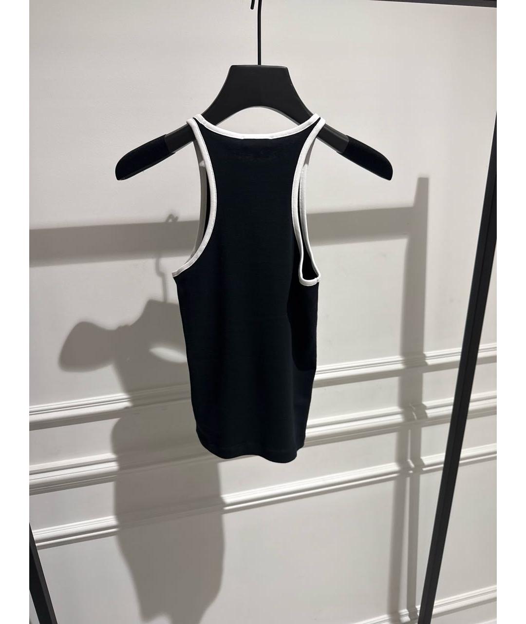 SPORTY AND RICH Черная хлопковая майка, фото 2