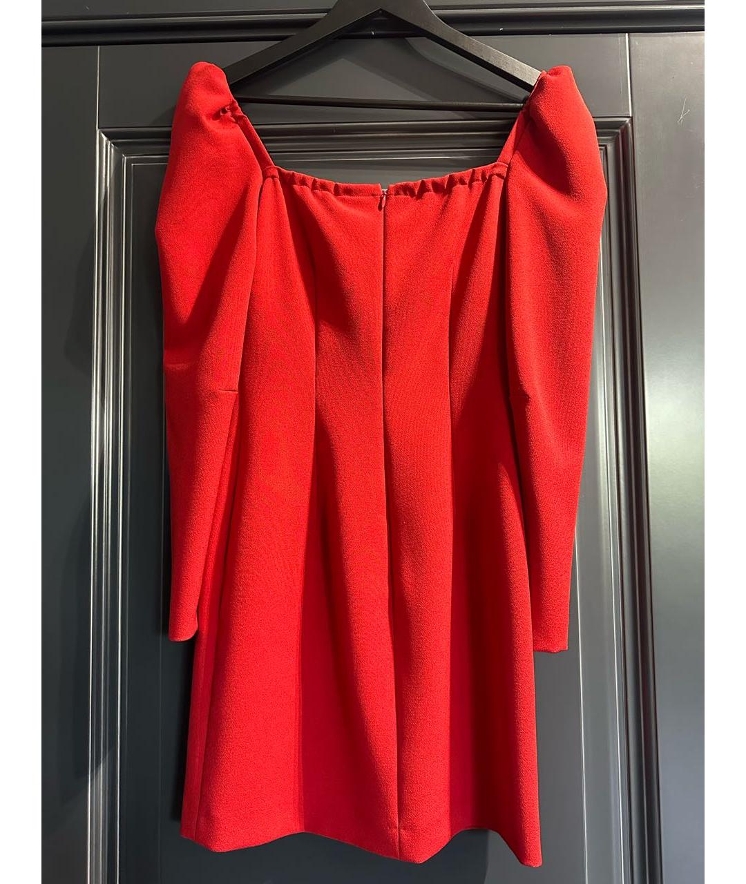 VALENTINO Красное шифоновое повседневное платье, фото 2