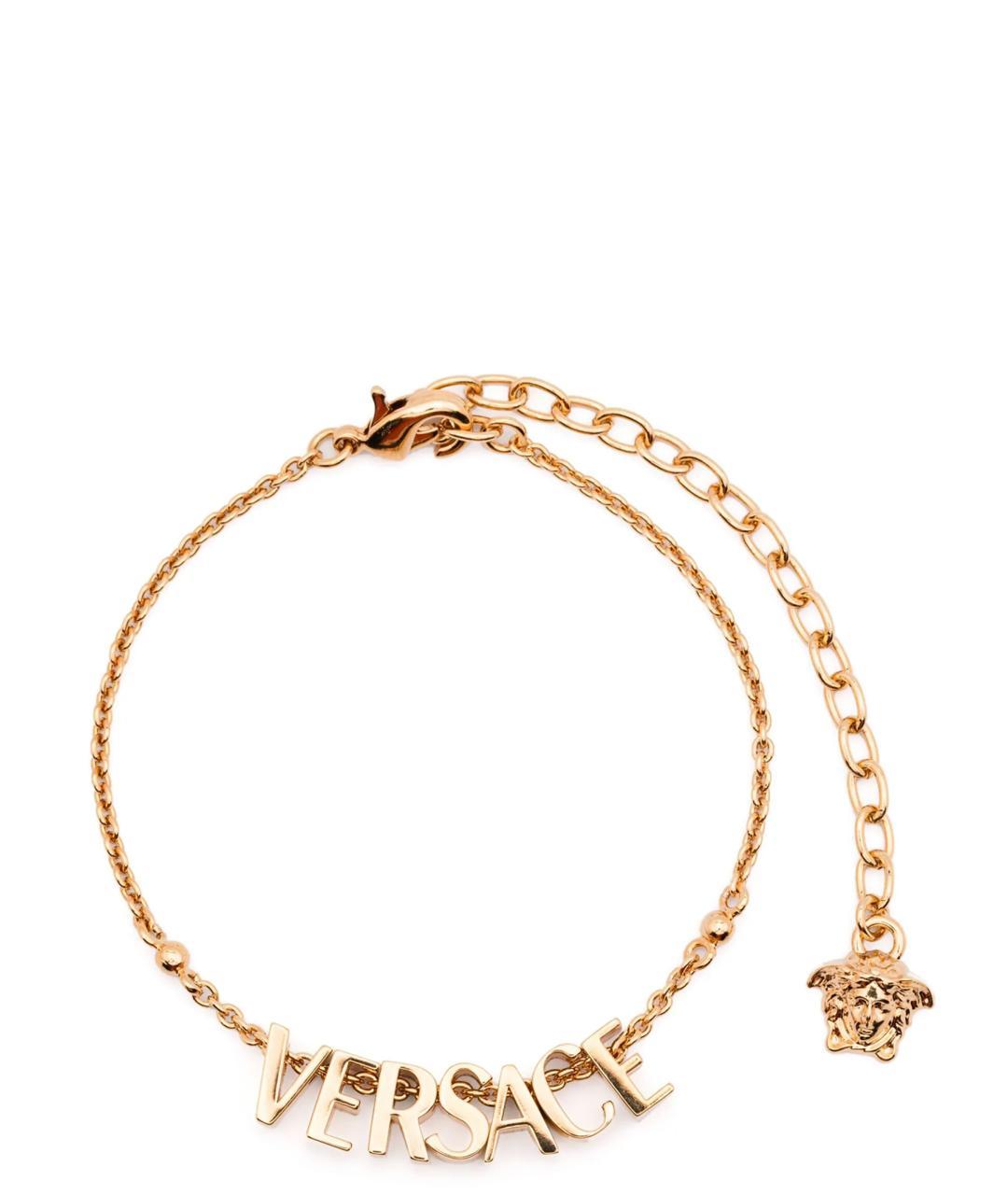 VERSACE Золотой металлический браслет, фото 3