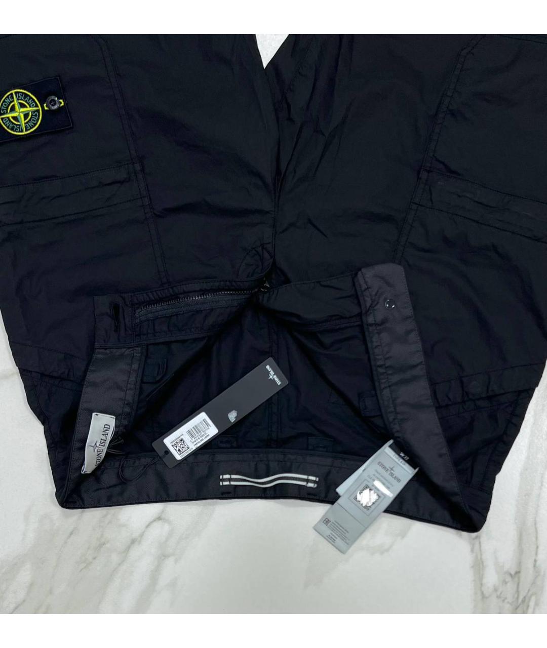 STONE ISLAND Черные повседневные брюки, фото 4