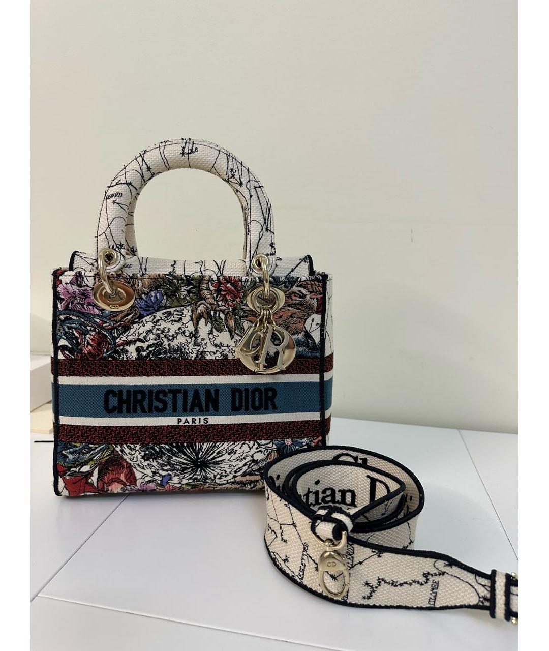 CHRISTIAN DIOR Тканевая сумка с короткими ручками, фото 4