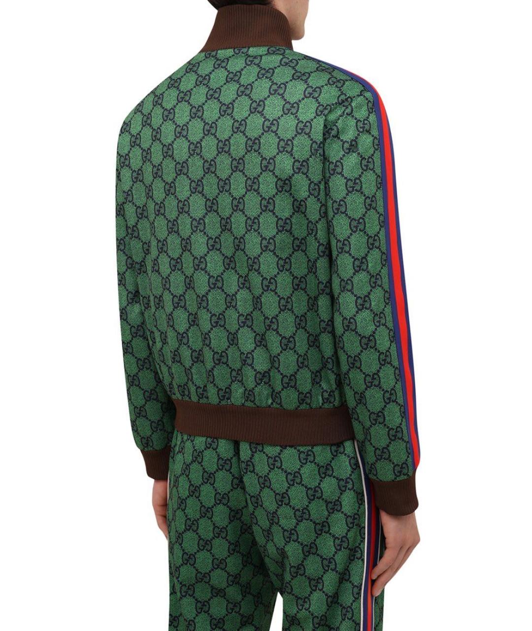 GUCCI Зеленая хлопко-эластановая куртка, фото 5