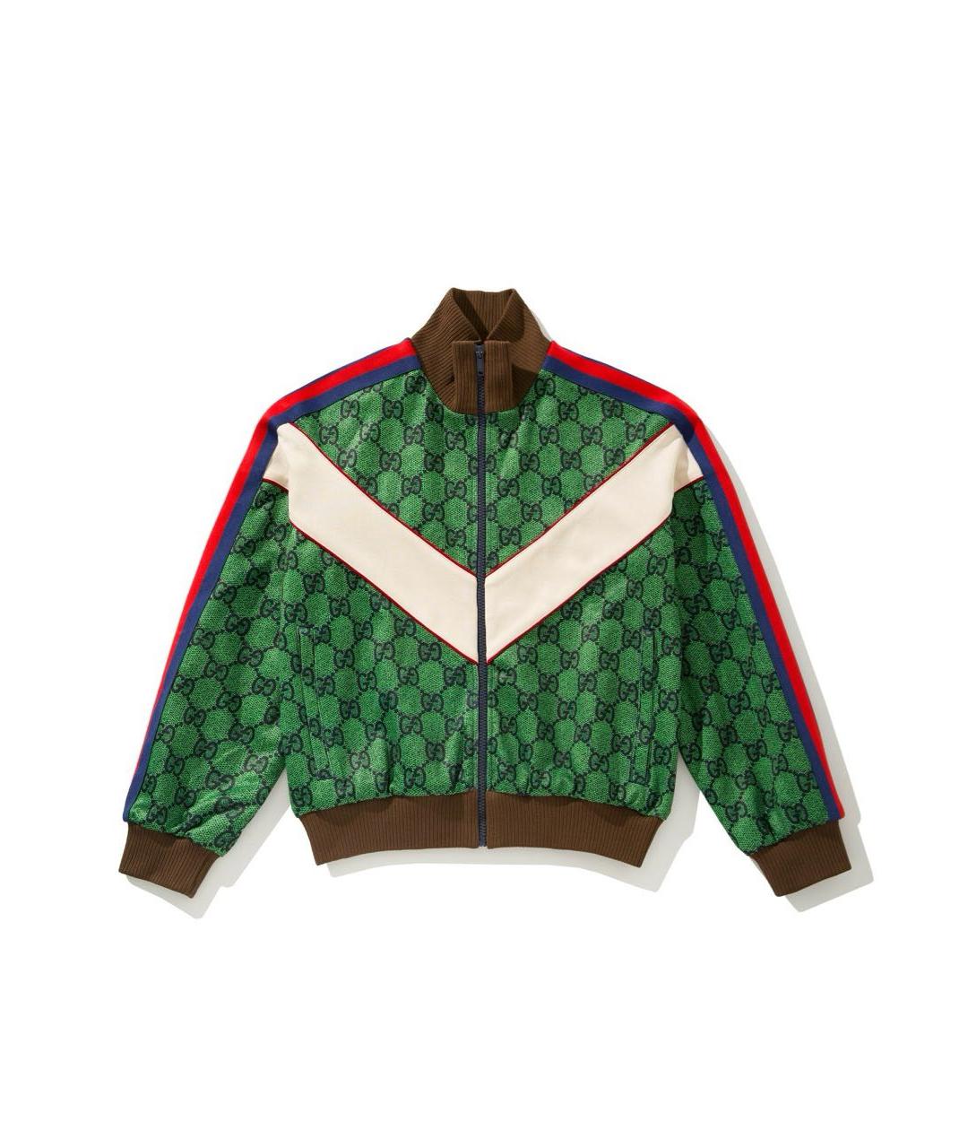 GUCCI Зеленая хлопко-эластановая куртка, фото 1