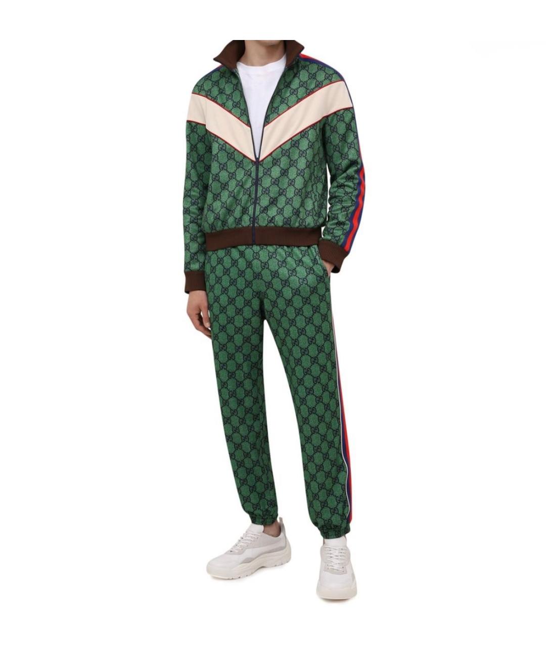 GUCCI Зеленая хлопко-эластановая куртка, фото 7