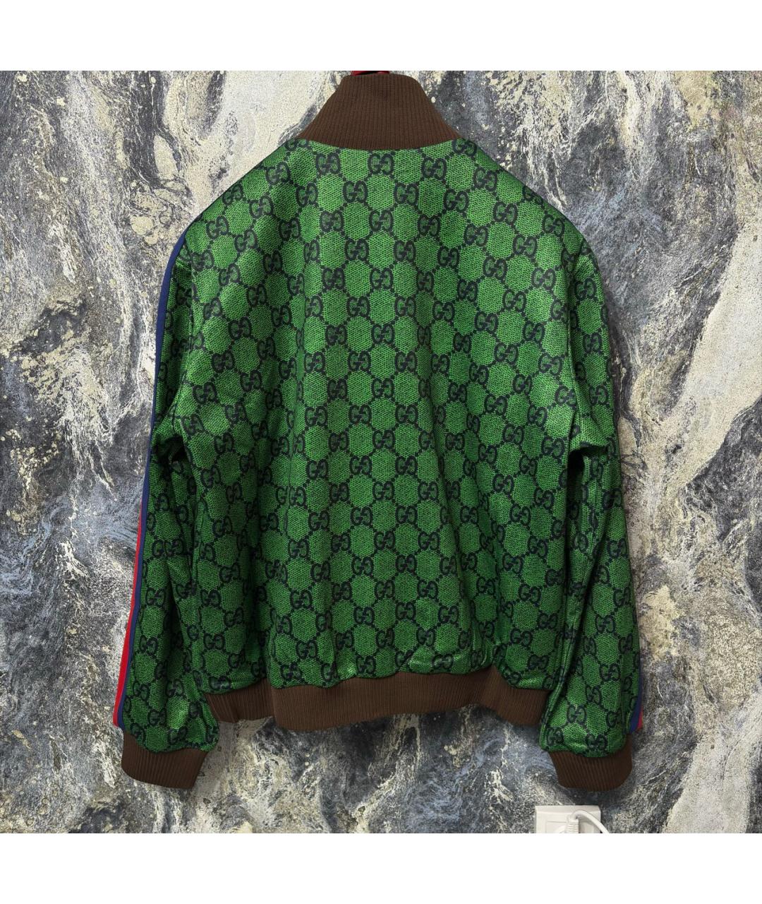GUCCI Зеленая хлопко-эластановая куртка, фото 3